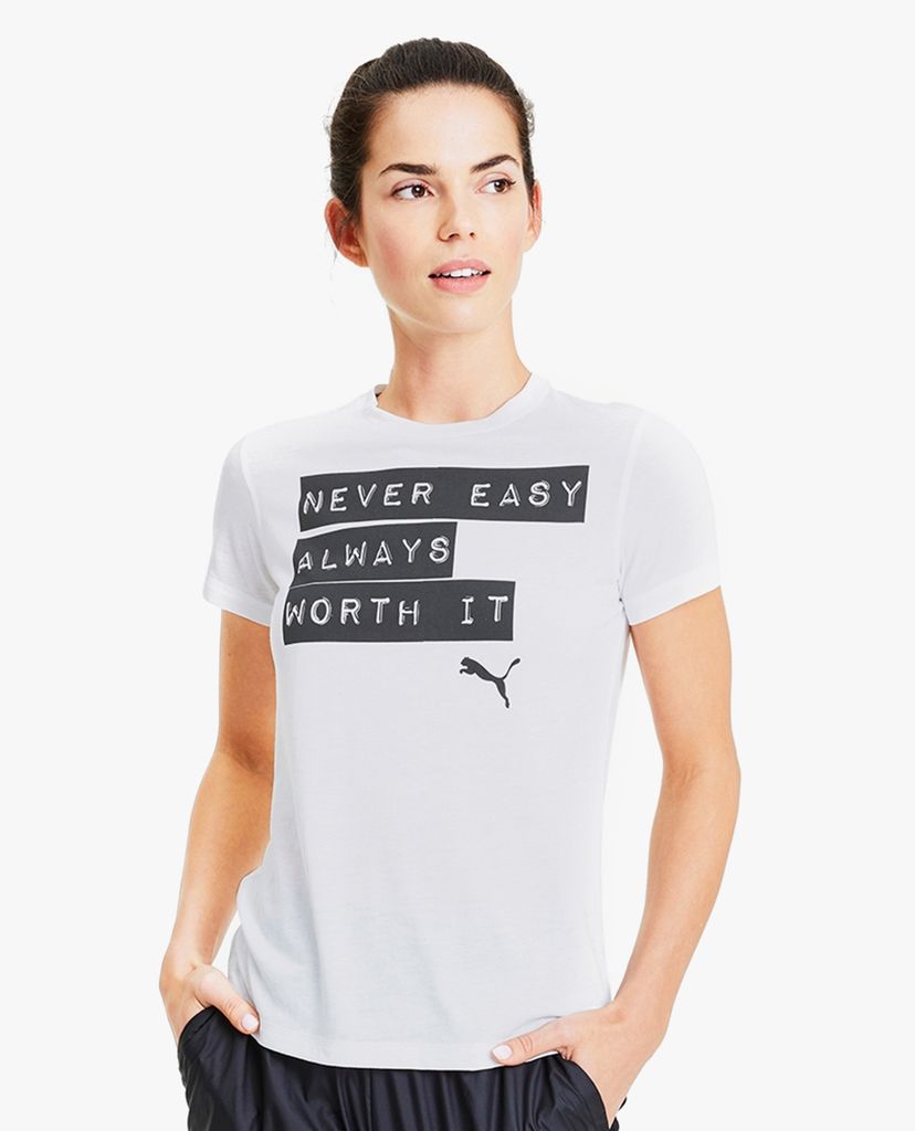 PUMA - Áo thun thể thao Slogan Crew