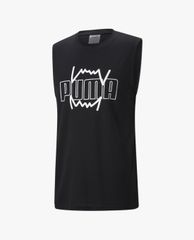 PUMA - Áo thun thể thao nam sát nách Triple Double Basketball