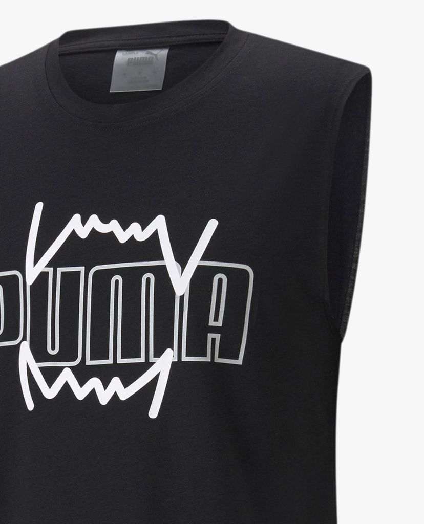 PUMA - Áo thun thể thao nam sát nách Triple Double Basketball
