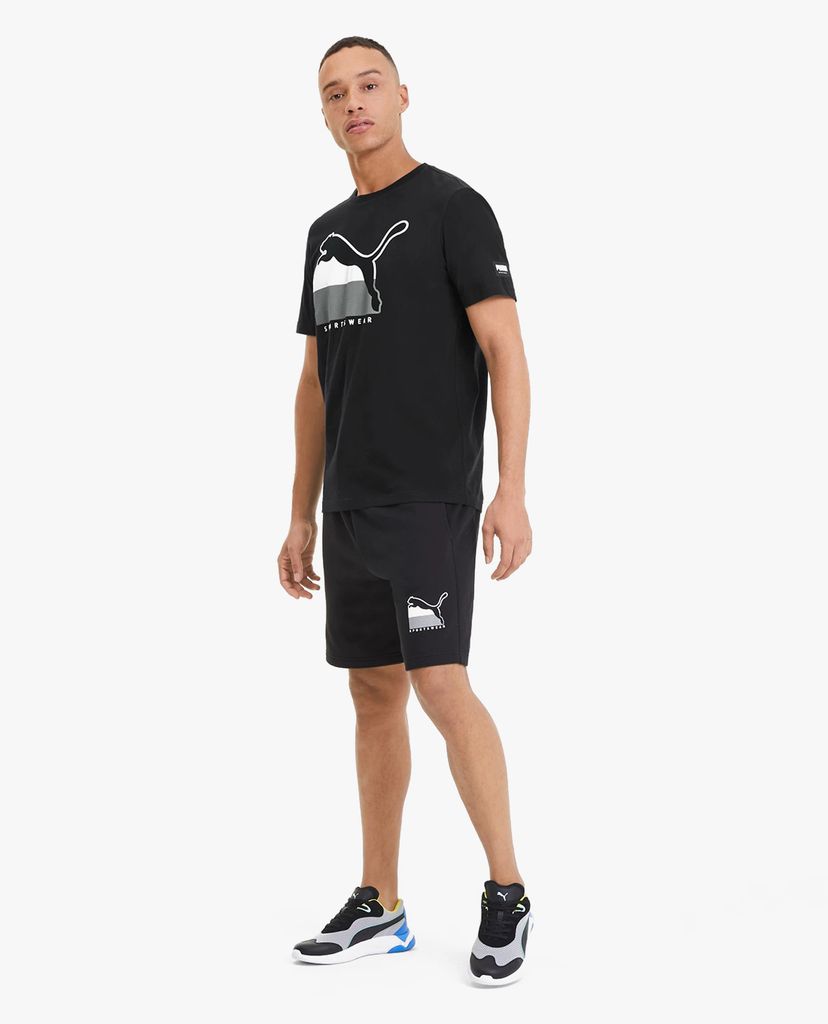 PUMA - Áo thun thể thao nam Round Neck Athletics Tee