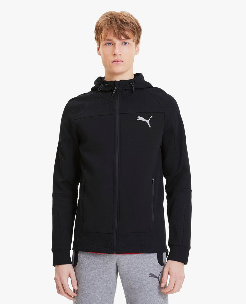 PUMA - Áo hoodie nam có nón phối zip Evostripe