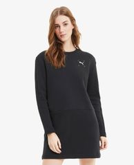 PUMA - Đầm mini cổ tròn tay dài phom suông thời trang Sportstyle