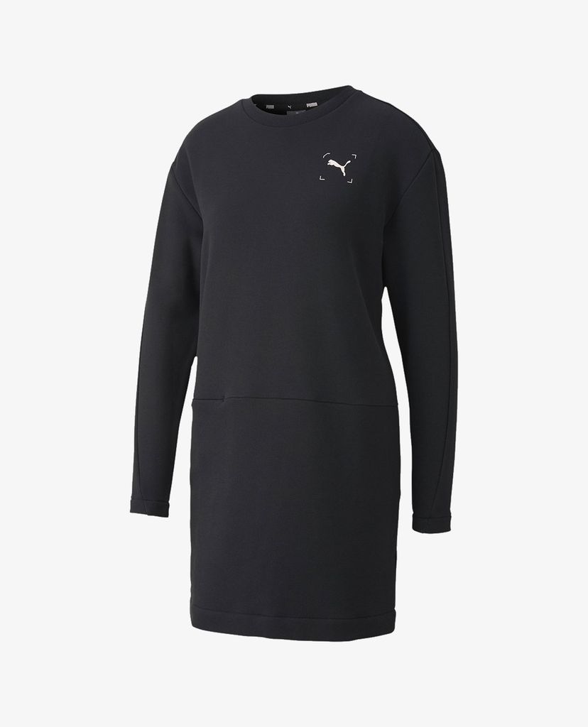 PUMA - Đầm mini cổ tròn tay dài phom suông thời trang Sportstyle