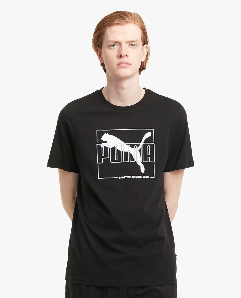 PUMA - Áo thun thể thao nam ngắn tay Flock