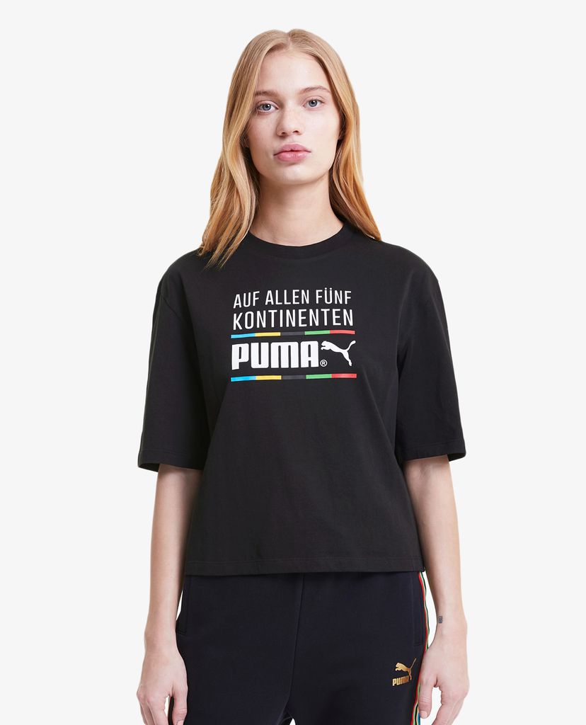 PUMA - Áo thun thể thao nữ tay lỡ TFS Graphic Regular