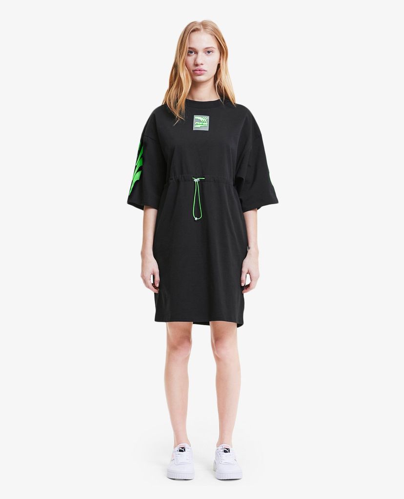 PUMA - Đầm mini cổ tròn tay lỡ phối dây rút Sportstyle Evide