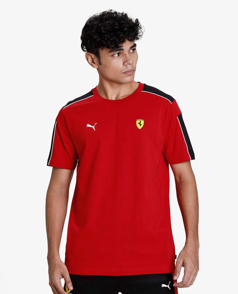 PUMA - Áo thun thể thao nam ngắn tay Scuderia Ferrari Race T7 Motorsport
