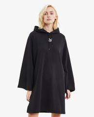 PUMA - Đầm mini tay dài ống rộng phối mũ Train