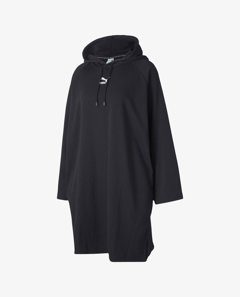 PUMA - Đầm mini tay dài ống rộng phối mũ Train