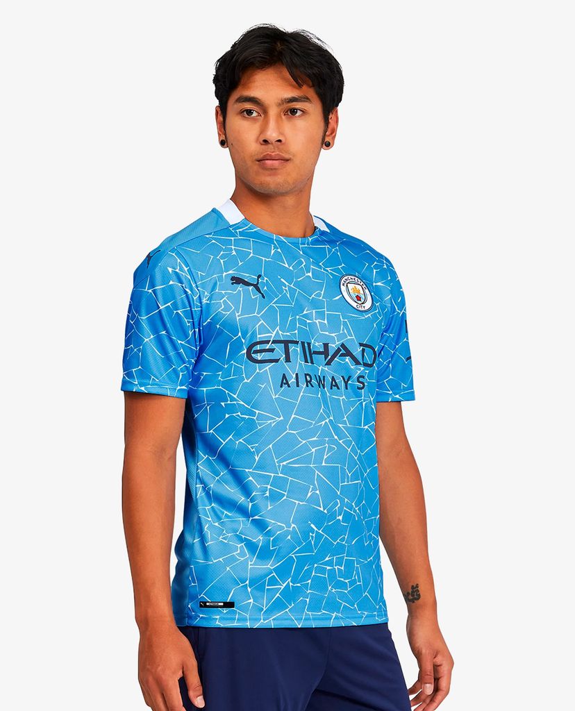 PUMA - Áo thun thể thao nam ngắn tay Man City Home