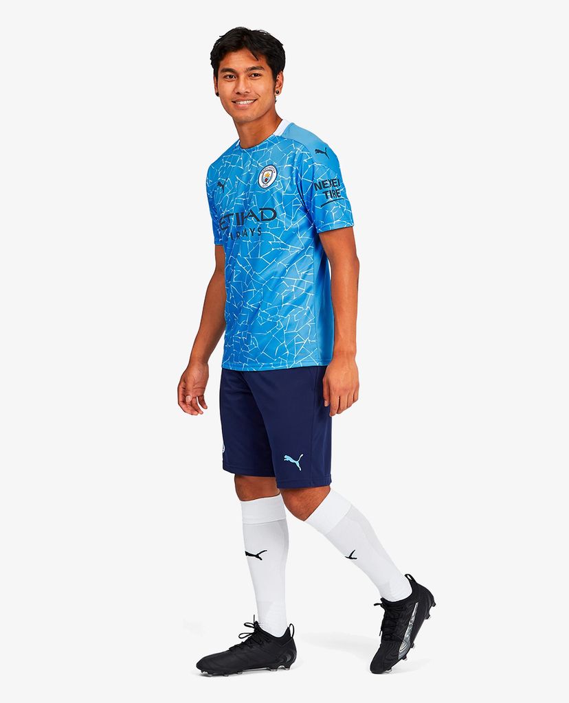 PUMA - Áo thun thể thao nam ngắn tay Man City Home