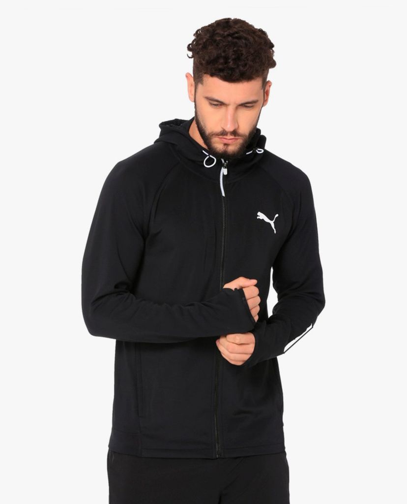 PUMA - Áo hoodie nam phối zip Tec Sports FZ