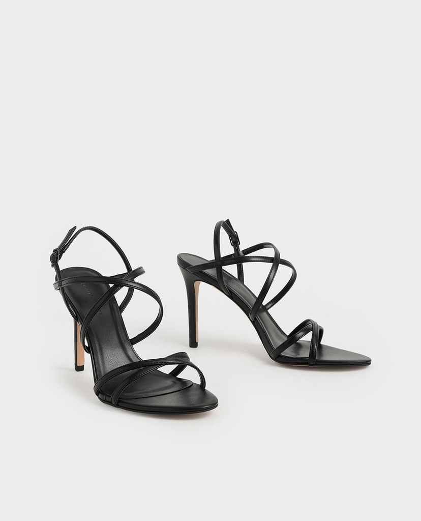 CHARLES & KEITH - Giày cao gót hở mũi Criss Cross Strappy