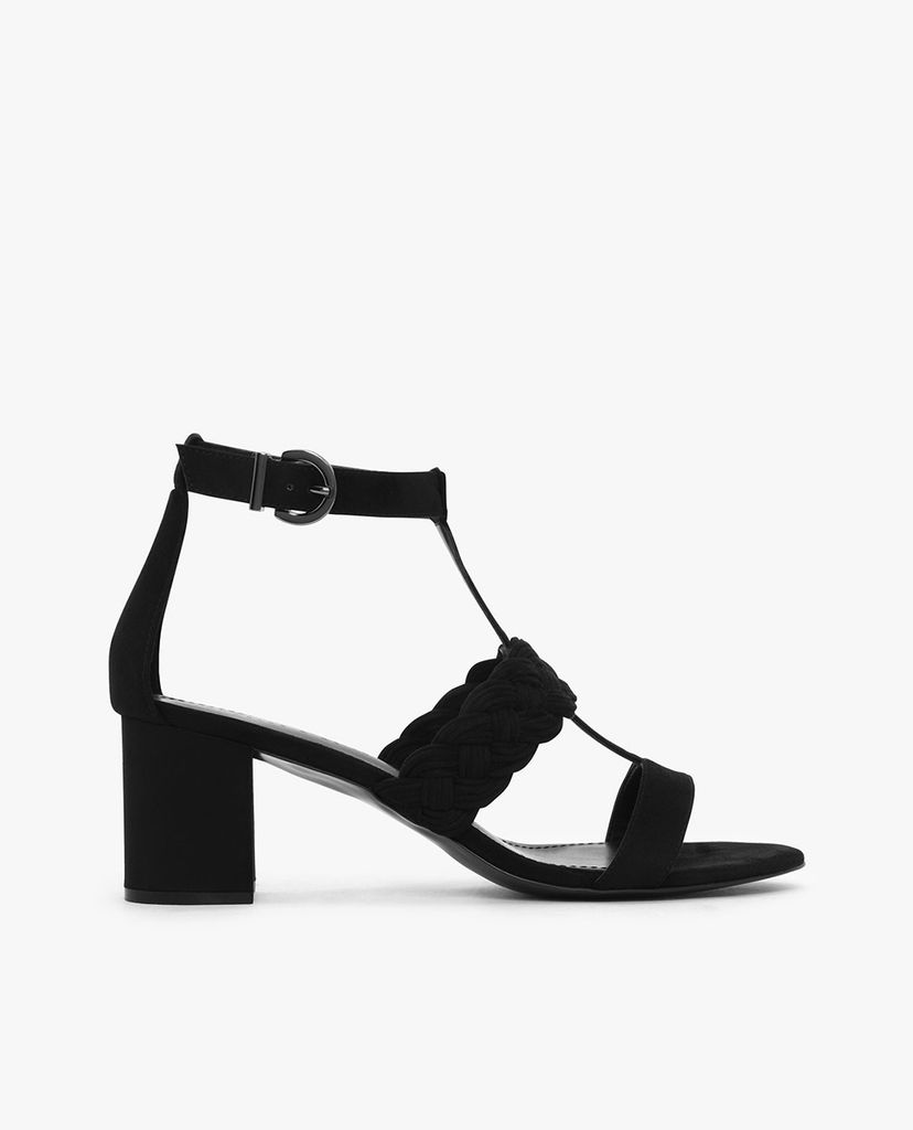 CHARLES & KEITH - Giày cao gót hở mũi đế trụ Braid Detail Caged