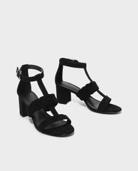 CHARLES & KEITH - Giày cao gót hở mũi đế trụ Braid Detail Caged