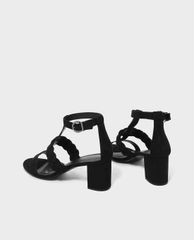 CHARLES & KEITH - Giày cao gót hở mũi đế trụ Braid Detail Caged