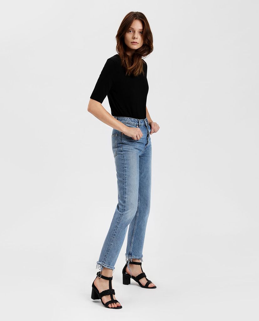 CHARLES & KEITH - Giày cao gót hở mũi đế trụ Braid Detail Caged