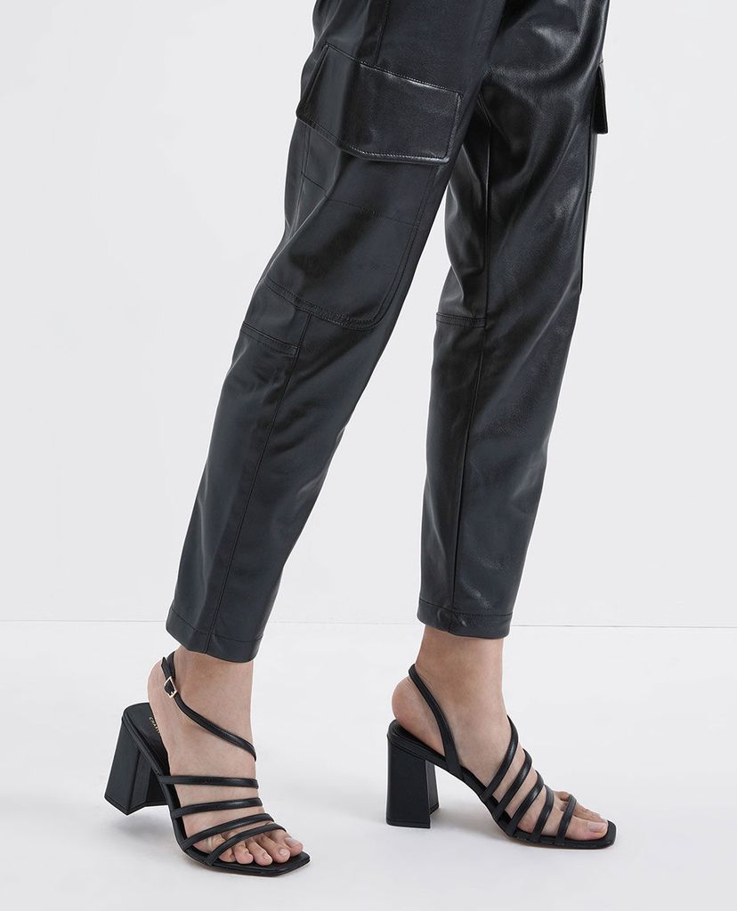 CHARLES & KEITH - Giày sandals cao gót Strappy Chunky