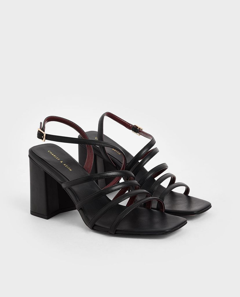 CHARLES & KEITH - Giày sandals cao gót Strappy Chunky
