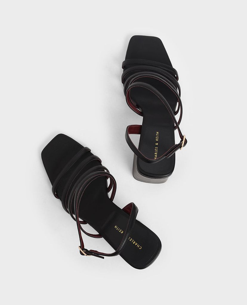 CHARLES & KEITH - Giày sandals cao gót Strappy Chunky
