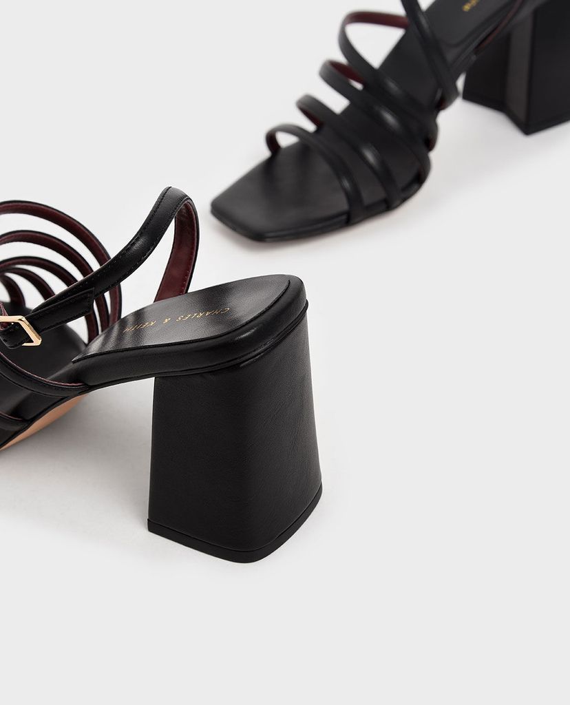CHARLES & KEITH - Giày sandals cao gót Strappy Chunky