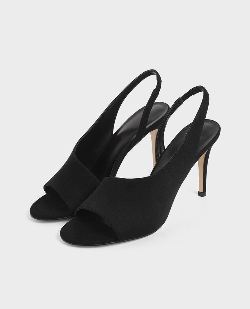 CHARLES & KEITH - Giày cao gót hở mũi Asymmetric Slingback