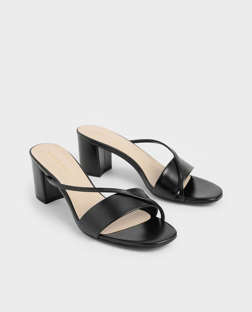 CHARLES & KEITH - Giày cao gót đế trụ Asymmetric Strap