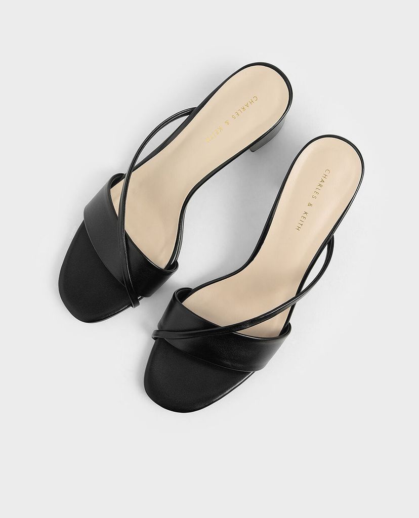 CHARLES & KEITH - Giày cao gót đế trụ Asymmetric Strap