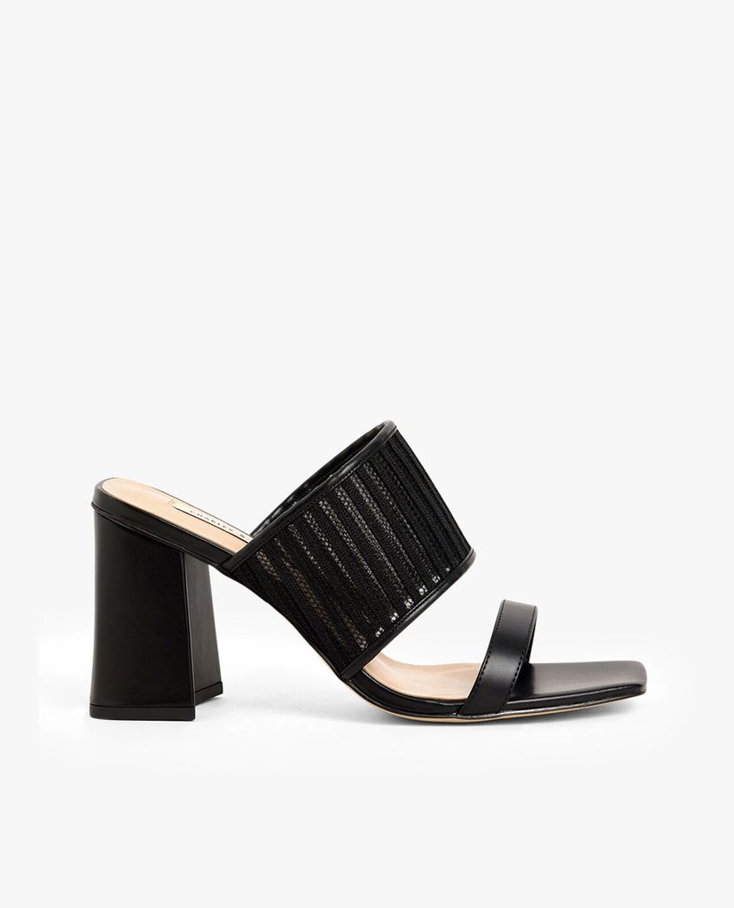 CHARLES & KEITH - Giày cao gót quai ngang đế trụ Mesh Strap