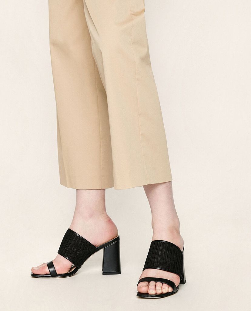 CHARLES & KEITH - Giày cao gót quai ngang đế trụ Mesh Strap