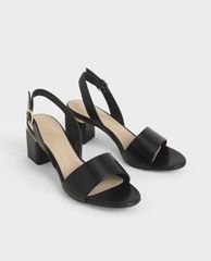 CHARLES & KEITH - Giày cao gót đế vuông Slingback Block