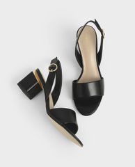 CHARLES & KEITH - Giày cao gót đế vuông Slingback Block