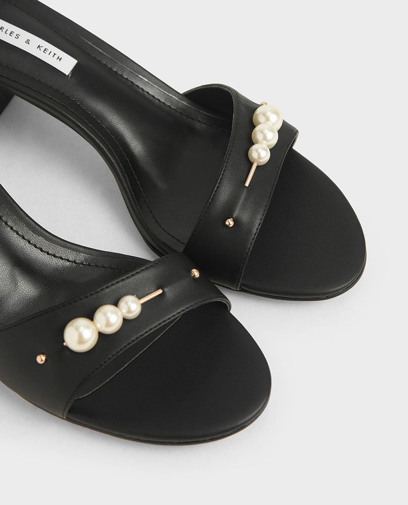 CHARLES & KEITH - Giày sandals cao gót Embellished Block