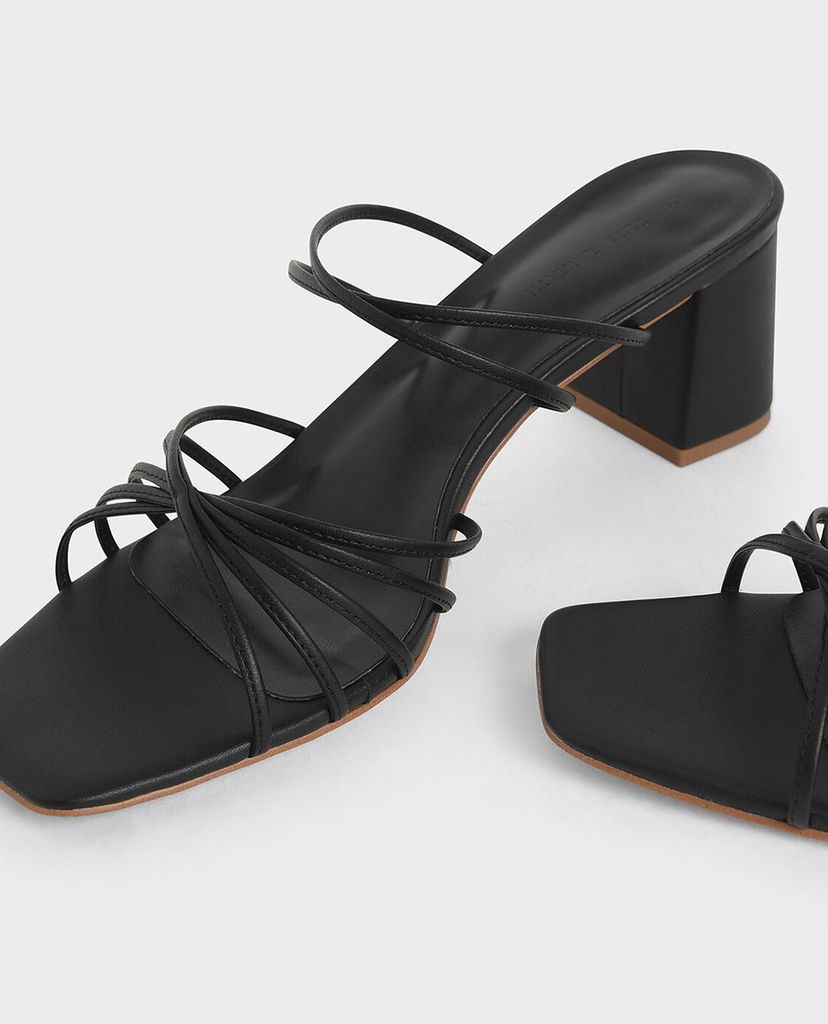 CHARLES & KEITH - Giày cao gót quai ngang mảnh Strappy Square Toe
