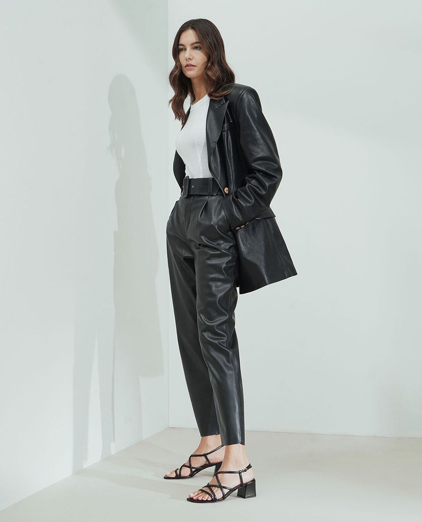 CHARLES & KEITH - Giày sandal cao gót Metallic Criss Cross Block