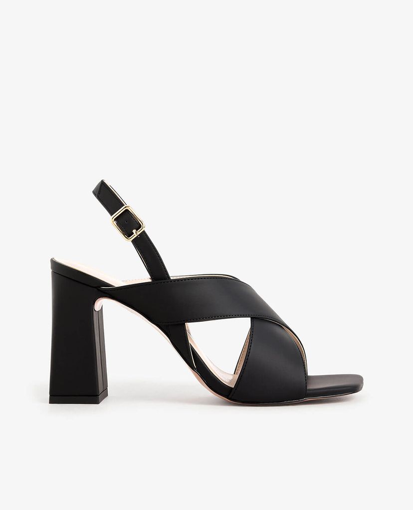 CHARLES & KEITH - Giày sandal cao gót hở mũi Criss Cross Slingback