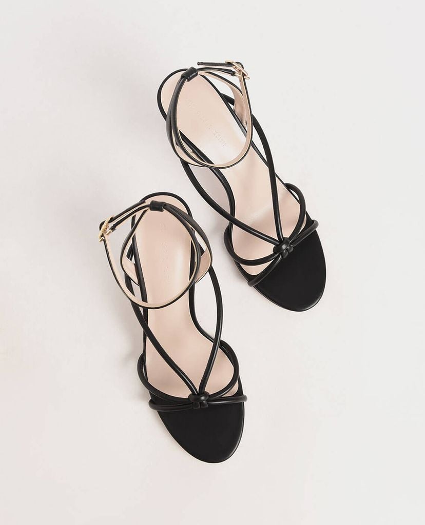 CHARLES & KEITH - Giày sandal cao gót hở mũi Front Knot