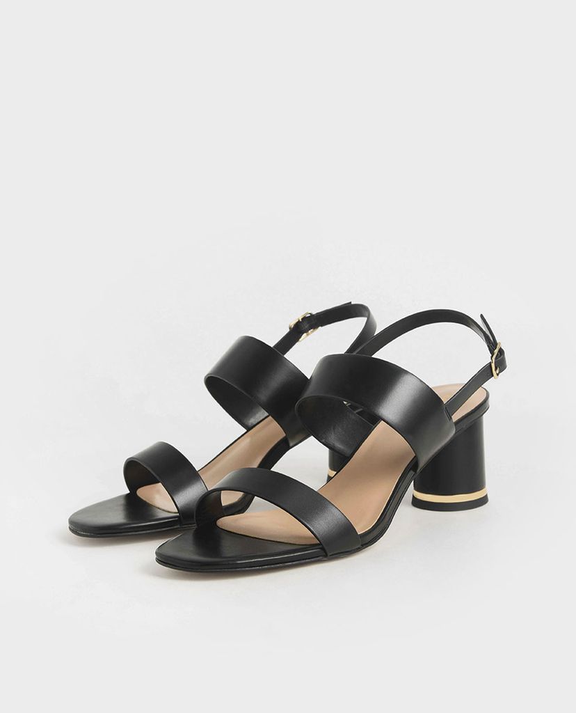 CHARLES & KEITH - Giày cao gót sandal quai ngang Cylindrical