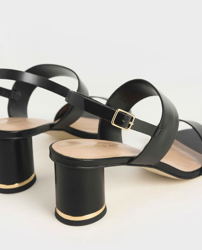 CHARLES & KEITH - Giày cao gót sandal quai ngang Cylindrical