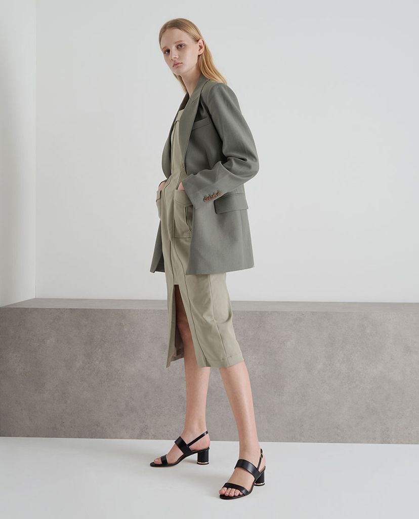 CHARLES & KEITH - Giày cao gót sandal quai ngang Cylindrical