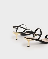 CHARLES & KEITH - Giày cao gót quai ngang Metallic Ankle Strap