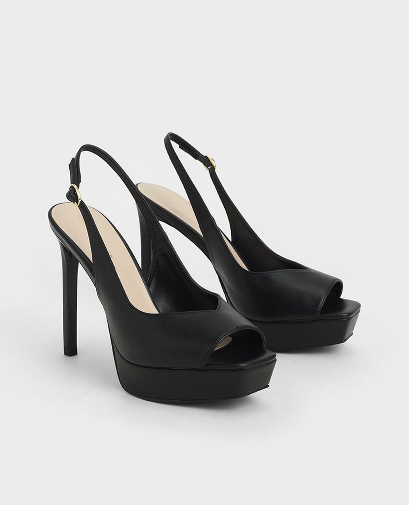 CHARLES & KEITH - Giày cao gót hở mũi thời trang
