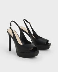 CHARLES & KEITH - Giày cao gót hở mũi thời trang