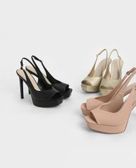 CHARLES & KEITH - Giày cao gót hở mũi thời trang