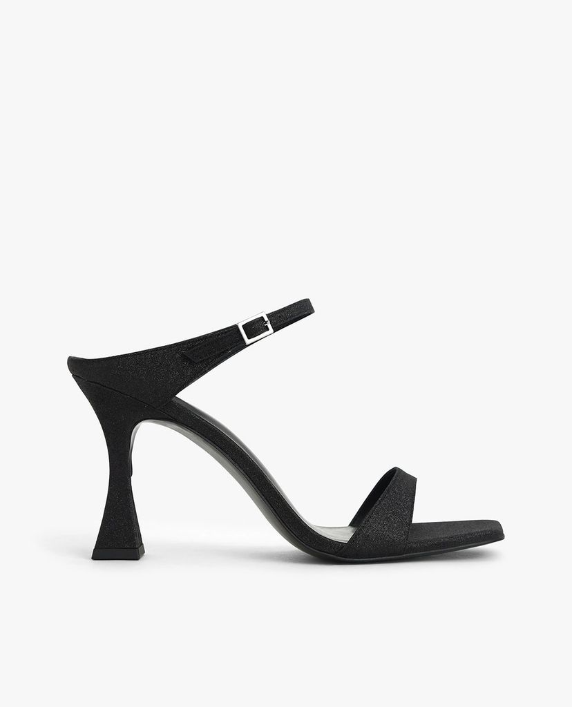 CHARLES & KEITH - Giày cao gót quai ngang Glitter Sculptural