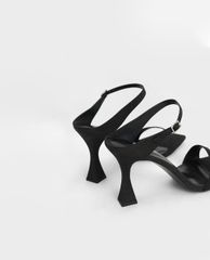 CHARLES & KEITH - Giày cao gót quai ngang Glitter Sculptural