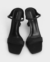 CHARLES & KEITH - Giày cao gót quai ngang Glitter Sculptural