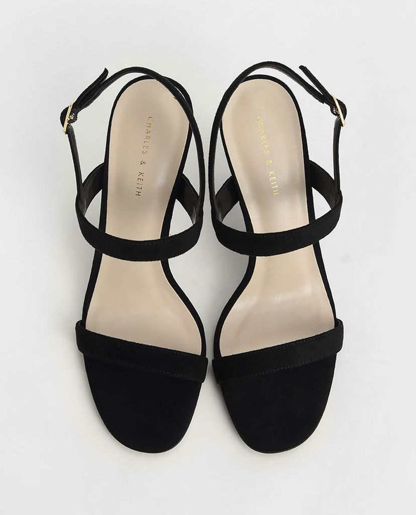 CHARLES & KEITH - Giày cao gót quai ngang Textured Ankle Strap