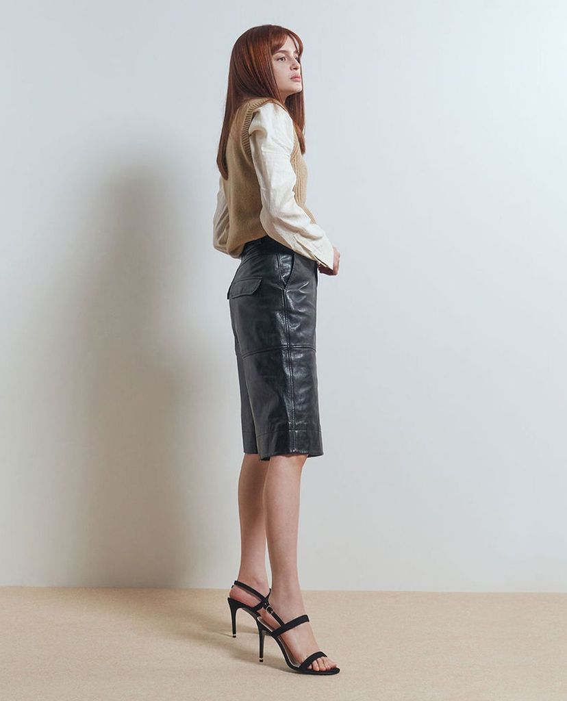 CHARLES & KEITH - Giày cao gót quai ngang Textured Ankle Strap