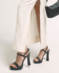 CHARLES & KEITH - Giày cao gót sandals Platform Back Strap